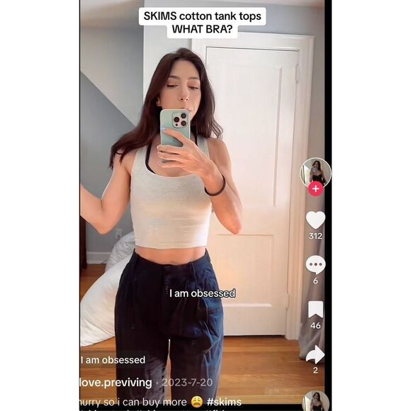 Skims Cotton Rib Long Tank Defect - Picture 4 of 16